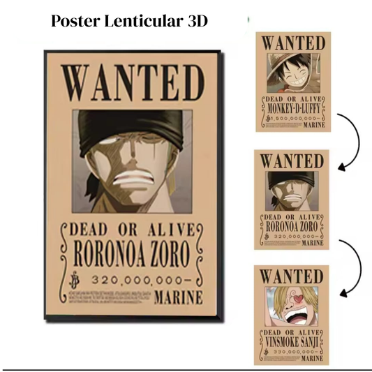 Poster Lenticular 3D one piece